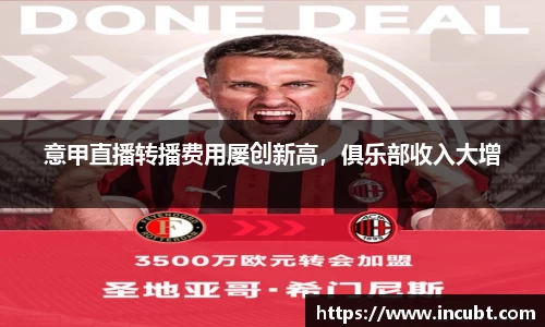 意甲直播转播费用屡创新高，俱乐部收入大增
